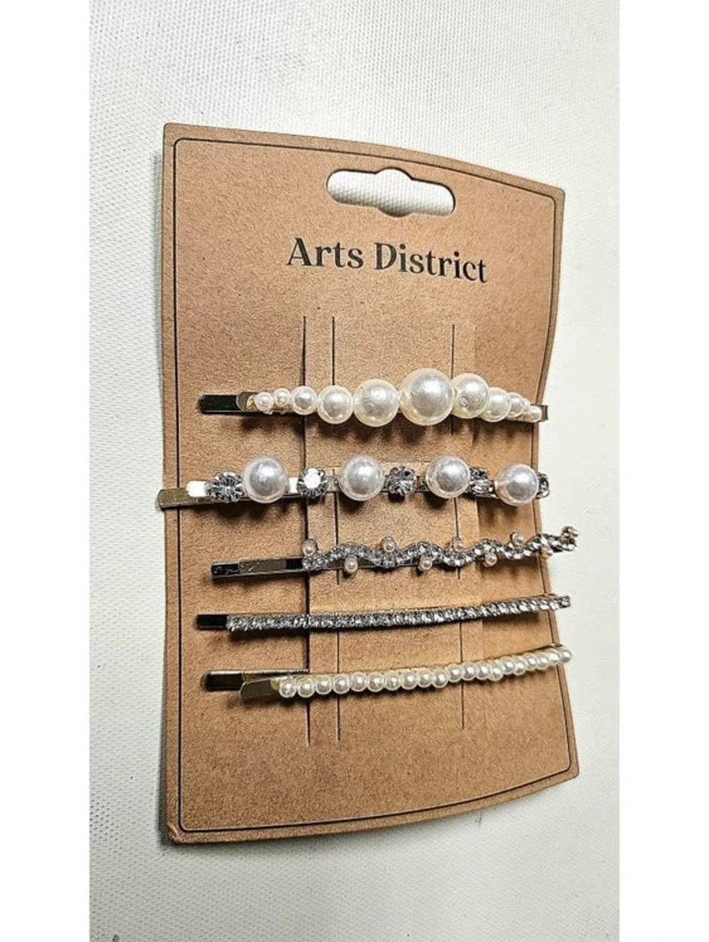 5-Pack Pearl & Rhinestone Bobby Pins – 3.5